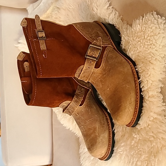 Engineer Style Leather Boots, size 8 - Picture 5 of 12